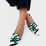 Riane™ | Zaļie zebra mokasīni