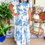 Eliza | Klasiskais Toile Maxi Kleita