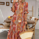 Gene | Boho Grace Midi Kleita