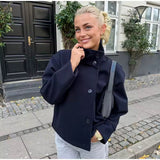 Ashley | Luksusa Dubultā Rindas Īsais Mētelis