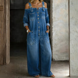 Celia | Off-Shoulder Denima Kombinezons