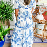Eliza | Klasiskais Toile Maxi Kleita