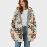 Lily | Boho Ziedu Kapuces Sherpa Jaka