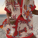 Judith | Lobster Print Divdaļīgais Vasaras Komplektiņš