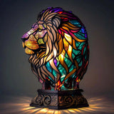 Lauva - Vitrāžas lampa