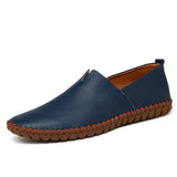 Vīriešu Gludās Ādas Slip-On Loafers