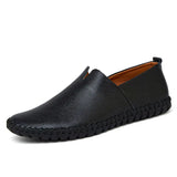 Vīriešu Gludās Ādas Slip-On Loafers