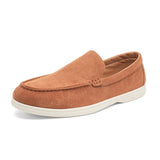 Vīriešu minimālistiski zamša slip-on mokasīni