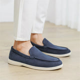 Vīriešu minimālistiski zamša slip-on mokasīni