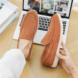 Vīriešu minimālistiski zamša slip-on mokasīni
