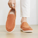 Vīriešu minimālistiski zamša slip-on mokasīni