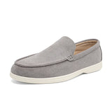 Vīriešu minimālistiski zamša slip-on mokasīni