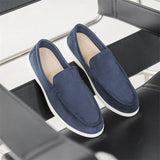 Vīriešu minimālistiski zamša slip-on mokasīni