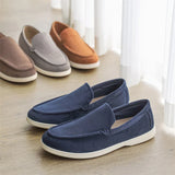 Vīriešu minimālistiski zamša slip-on mokasīni