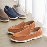 Vīriešu minimālistiski zamša slip-on mokasīni