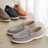 Vīriešu minimālistiski zamša slip-on mokasīni