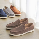 Vīriešu minimālistiski zamša slip-on mokasīni