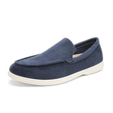 Vīriešu minimālistiski zamša slip-on mokasīni