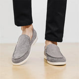Vīriešu minimālistiski zamša slip-on mokasīni