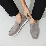 Vīriešu minimālistiski zamša slip-on mokasīni