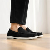 Vīriešu zamšādas slip-on mokasīni