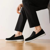 Vīriešu zamšādas slip-on mokasīni