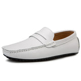 Vīriešu ādas vasaras slip-on mokasīni