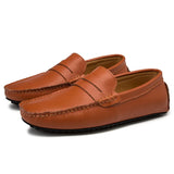 Vīriešu ādas vasaras slip-on mokasīni