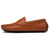Vīriešu ādas vasaras slip-on mokasīni