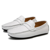 Vīriešu ādas vasaras slip-on mokasīni