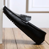 Vīriešu ādas vasaras slip-on mokasīni