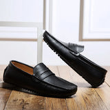 Vīriešu ādas vasaras slip-on mokasīni