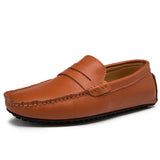 Vīriešu ādas vasaras slip-on mokasīni