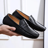 Vīriešu ādas vasaras slip-on mokasīni