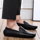 Vīriešu ādas vasaras slip-on mokasīni