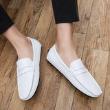Vīriešu ādas vasaras slip-on mokasīni