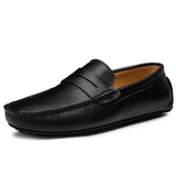 Vīriešu ādas vasaras slip-on mokasīni