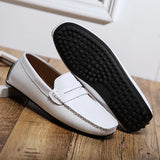 Vīriešu ādas vasaras slip-on mokasīni