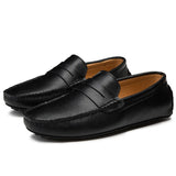 Vīriešu ādas vasaras slip-on mokasīni
