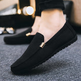 Vīriešu auduma slip-on braukšanas loafers