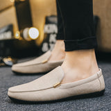 Vīriešu auduma slip-on braukšanas loafers