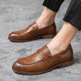 Vīriešu ādas uzvalka loafers