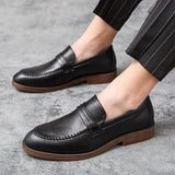Vīriešu ādas uzvalka loafers