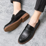 Vīriešu ādas uzvalka loafers