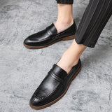 Vīriešu ādas uzvalka loafers