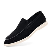 Vīriešu eleganti zamša slip-on mokasīni