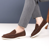 Vīriešu eleganti zamša slip-on mokasīni