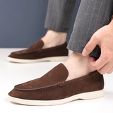 Vīriešu eleganti zamša slip-on mokasīni
