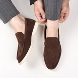 Vīriešu eleganti zamša slip-on mokasīni