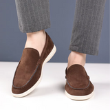 Vīriešu eleganti zamša slip-on mokasīni